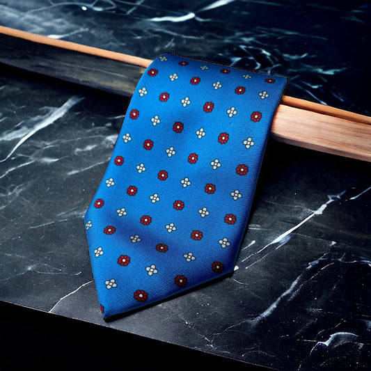 Fiore Blu Milani zijden stropdas